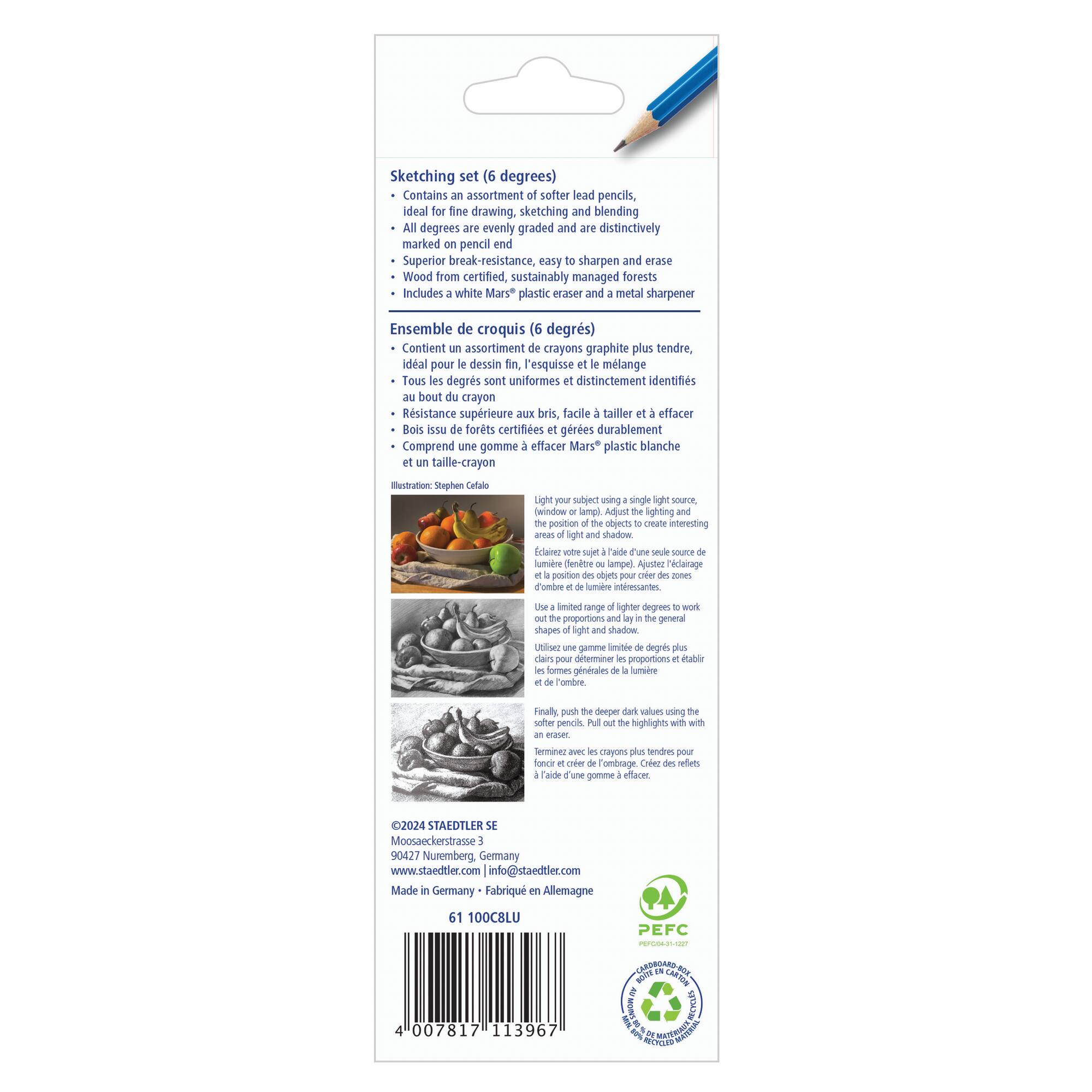 STAEDTLER® Mars® Lumograph® 8 Piece Sketching Set